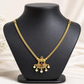 PJM Necklece with Laxmidevi Pendent Beautiful Necklace Avirah Pearls Designer Fancy CZ Short Necklace